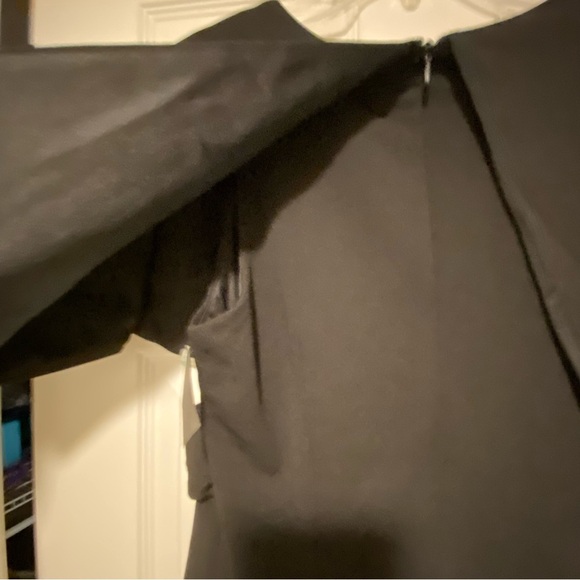 Alexia Admor Women’s Devi V Neck Midi Elegant Black Cape Dress New small - Picture 8 of 16